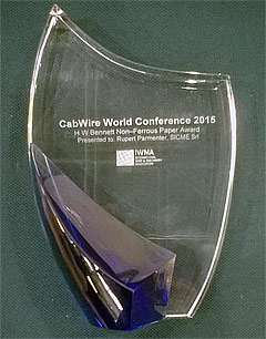 HW BENNETT non-ferrous AWARD for the innovation relating to energy consumption savings HW BENNETT non-ferrous AWARD for the innovation relating to energy consumption savings